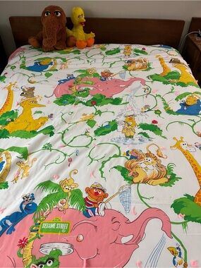 Handmade, Vintage, Sesame Street Safari Quilt